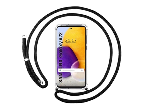 Carcasa Samsung Galaxy A72 TUMUNDOSMARTPHONE Colgante Negro