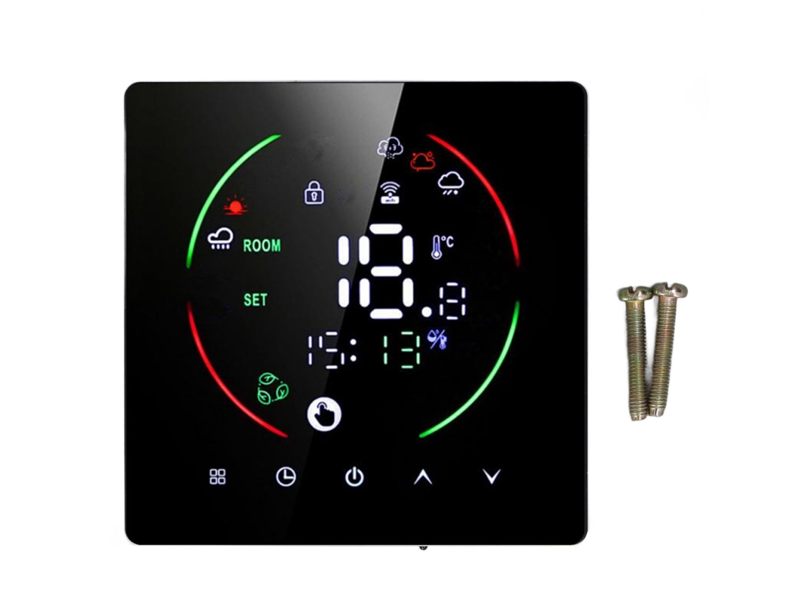 Termostato Inteligente Wifi Con Mando A Distancia Programable Para Calefacción Por Suelo Radiante Ac90-240v
