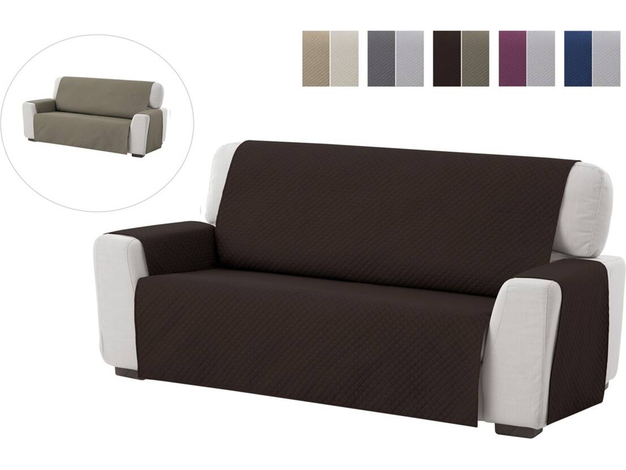 Funda de Sofá TEXTIL HOME Adele (marrón - 55 x 220 cm)