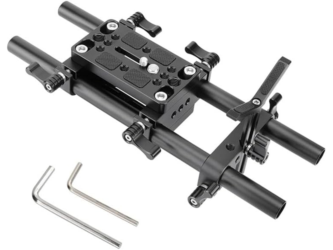 Placa De Montaje Para Cámara Dslr Profesional, Soporte Para Trípode Con Varillas De 15 Mm (a)