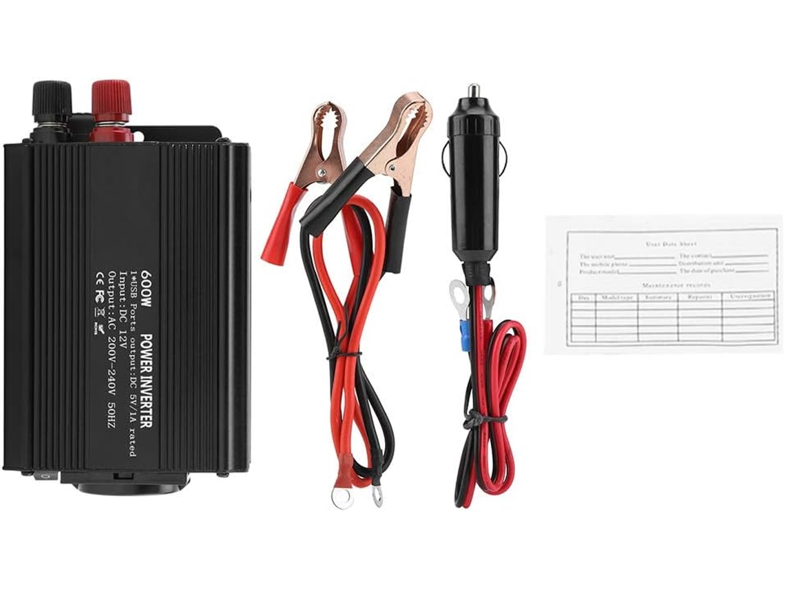 Inversor De Onda Sinusoidal Corregida De 12v/220v Y 600w Con Panel Solar