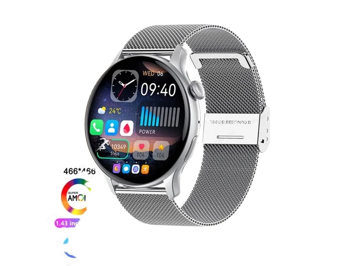 Smartwatch Masculino 1.43 Pantalla HD Siempre Mostrando Hora Llamada Bluetooth IP68 Resistente al Agua Deportes Reloj Inteligente Femenino Yuysan