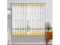 Cortinas de Cocina con Estampado Bordado - Individual