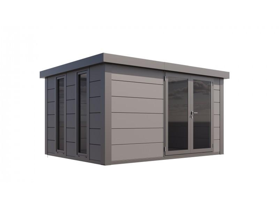 Caseta de Jardin metálica NH14 Iluminado | Gris Claro | 388 x 298 - NOVO HABITAT