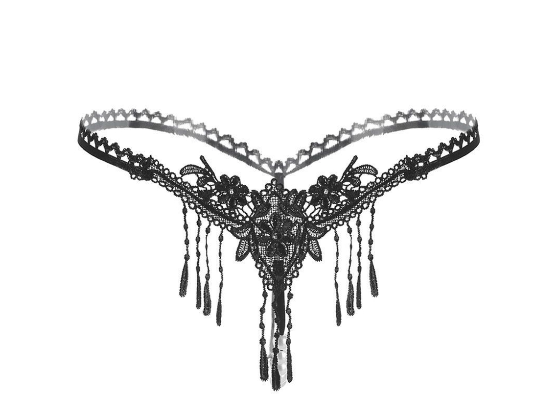 2026-calzones De Perla Transpirables Para Mujer Lencería Encaje Tanga Ropa Interior Abierta