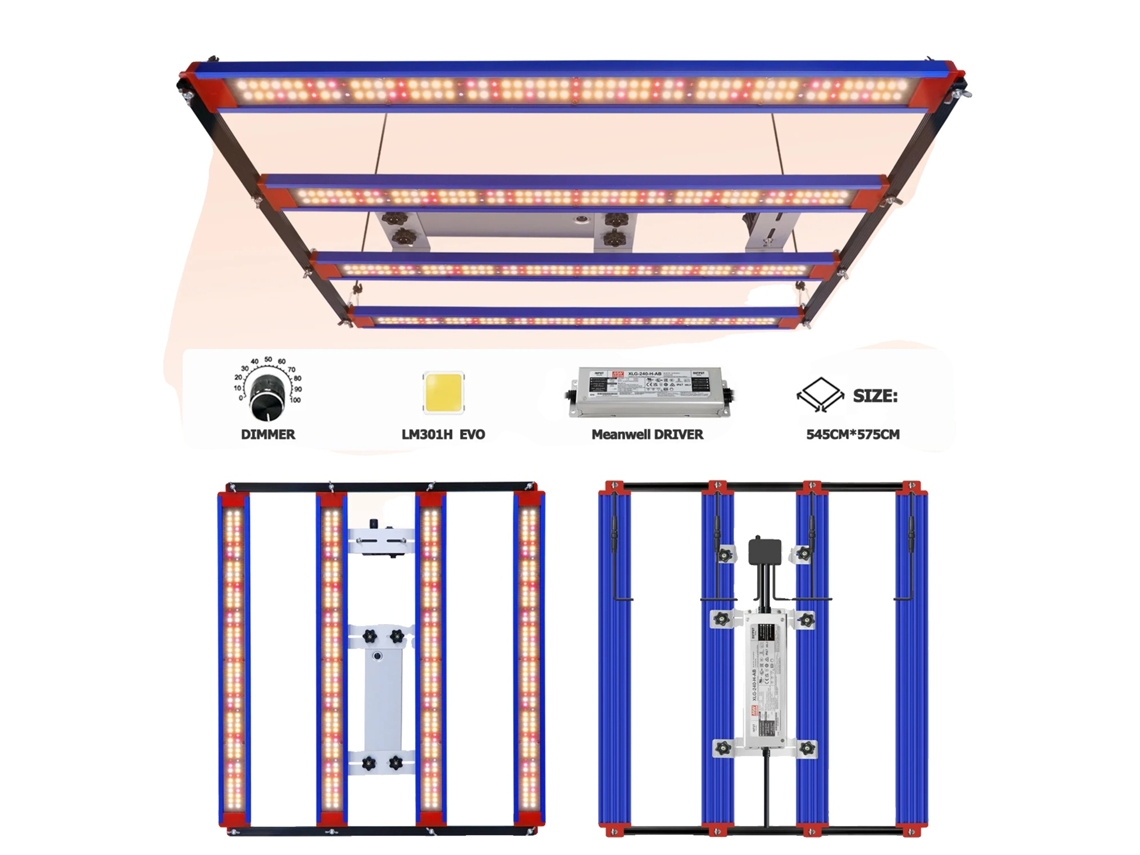 Lámpara de espectro completo para plantas, de bajo consumo, 240 W, LM301H EVO, OEM UE