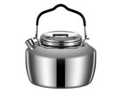Tetera de camping de acero inoxidable 304, 1,5 l