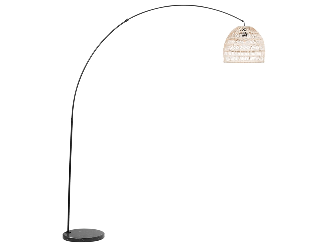 Lámpara de pie BELIANI Guaviare de Ratán Natural 33x130x195