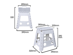 Taburete plegable 29x22x39 cm.