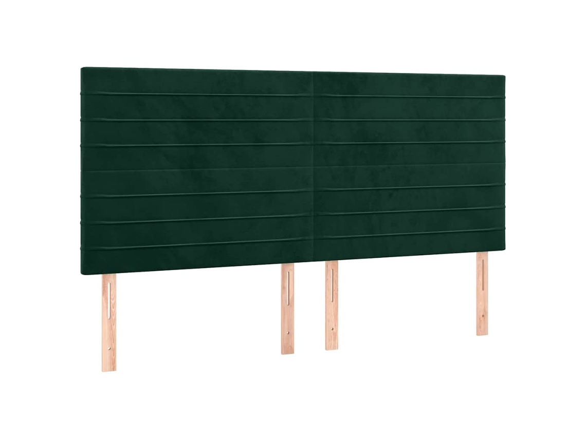 Maison Exclusive - Cabecero Terciopelo Verde Oscuro 180x5x118/128 Cm
