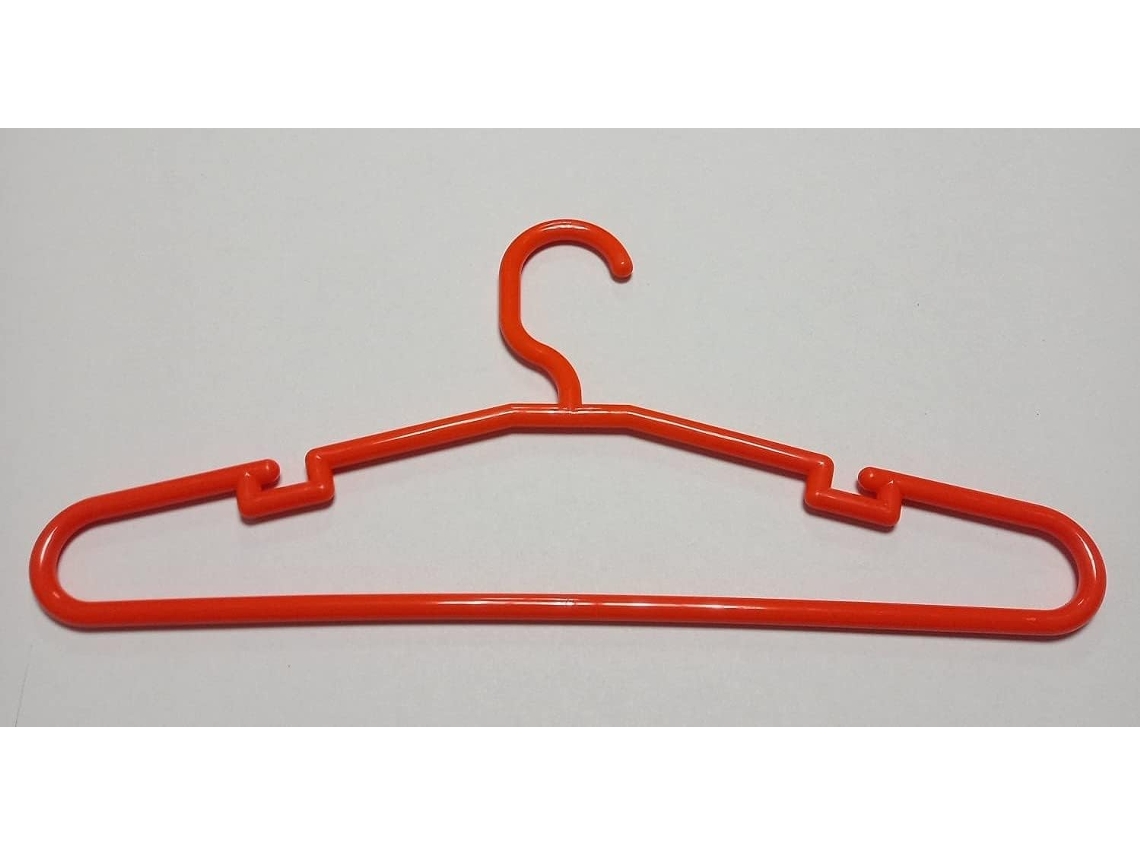 x25 Perchas de Plástico Naranja, Paquete de Perchas de Plástico Estándar de 42cm para Adultos, Duraderas y Delgadas TODO HOGAR