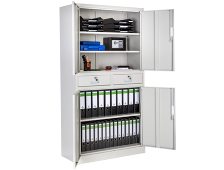 Gabinete de Archivo TECTAKE (Acero - Gris)