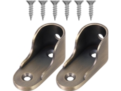 Soporte Barra Aleación Montaje 3 Orificios 2 Piezas Rápido Robusto Armario Tienda Ropa Zinc