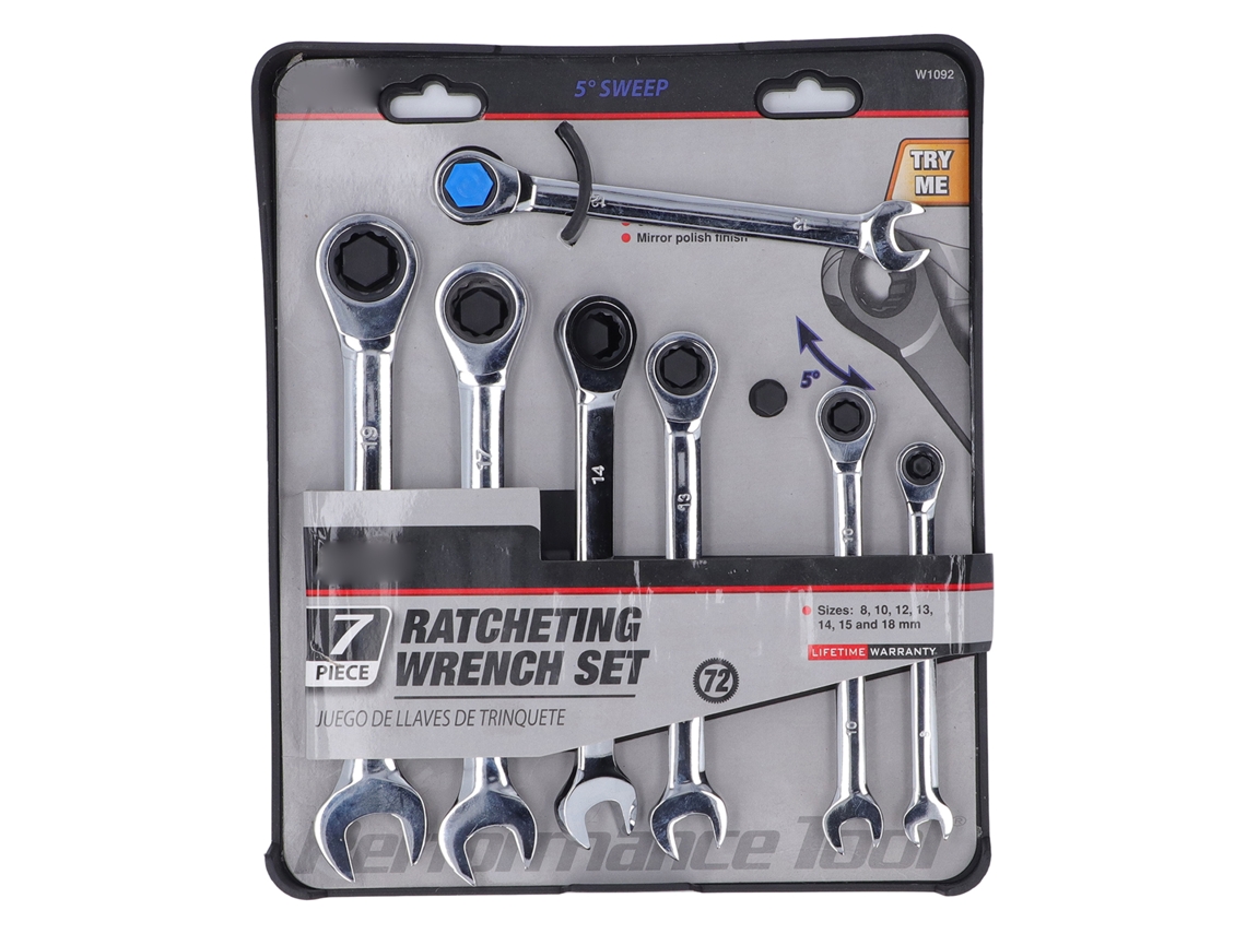 Kit De Llave De Rodillos Con Cabezal Fijo, Acero Cromo Vanadio, Herramienta Manual