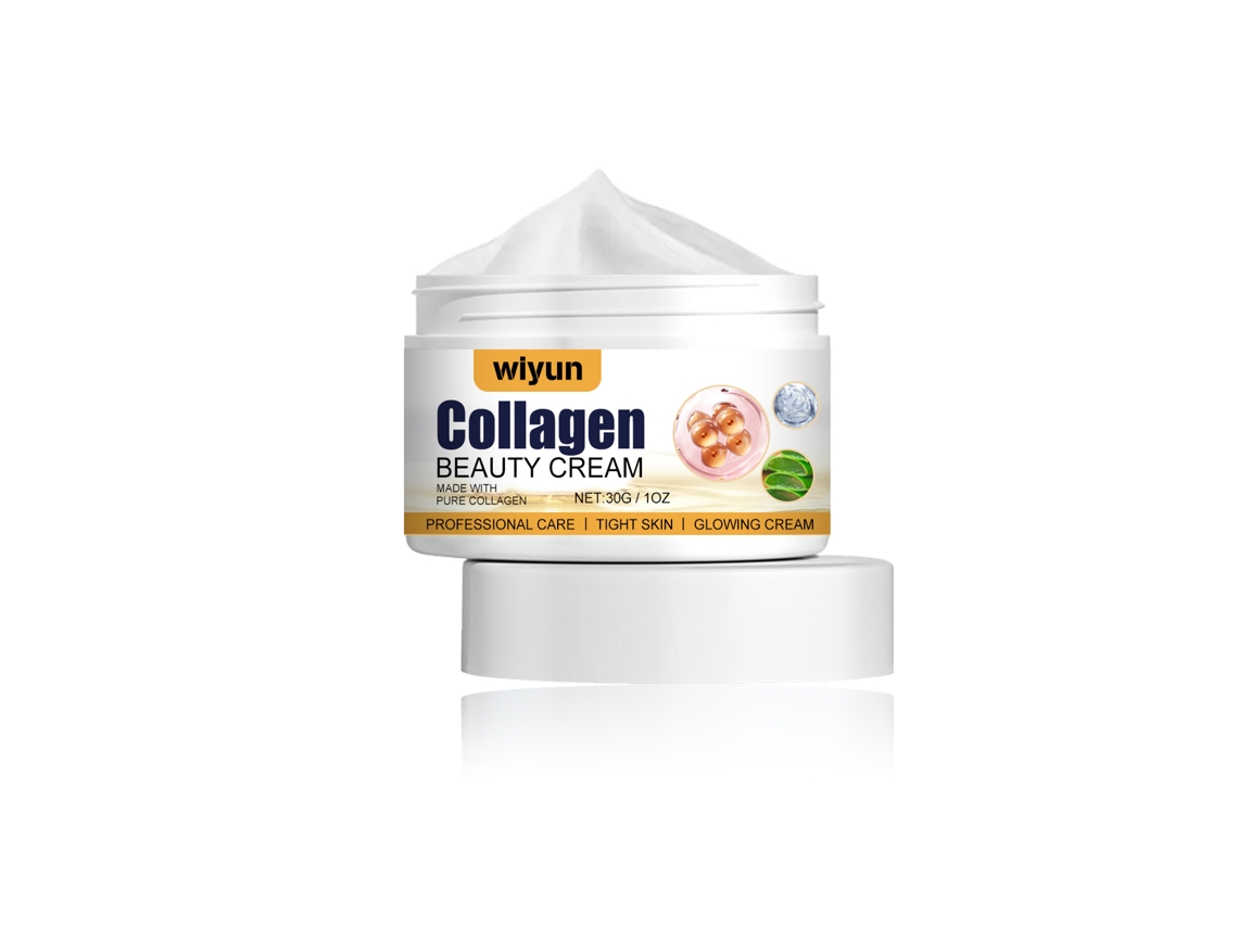 Crema hidratante con colágeno para una piel sana y radiante.
