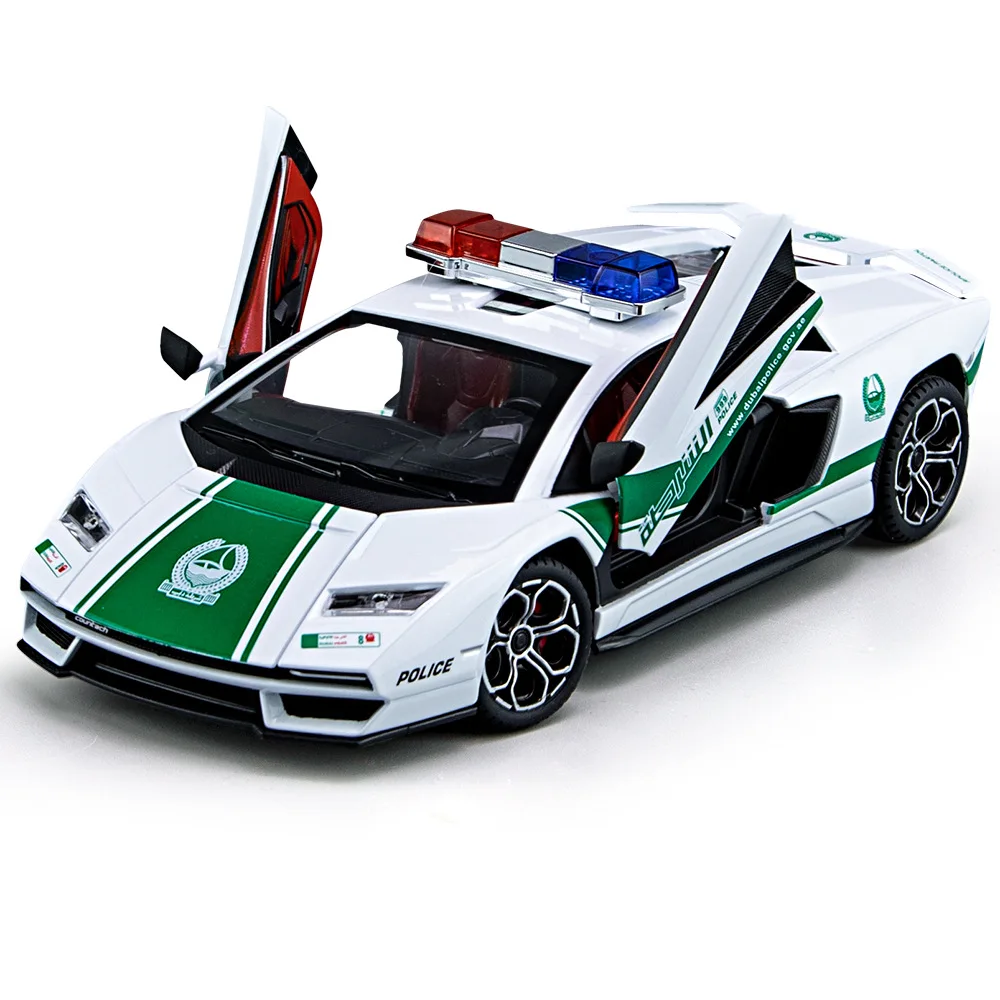 (verde) Modelo De Coche De Juguete Supercar De Aleación A Escala 1:24, Modelo De Coche De Metal Fundido A Presión Con Sonido Y Luz.