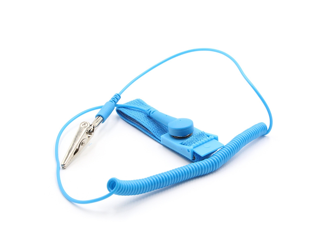 Pulsera Antistática - 1,8 M - Pulsera Antistática - Protege Equipos Sensibles De Daños - Azul