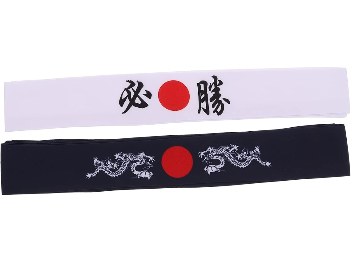 Conjunto de 2 diademas japonesas, sombreros japoneses, artículos deportivos