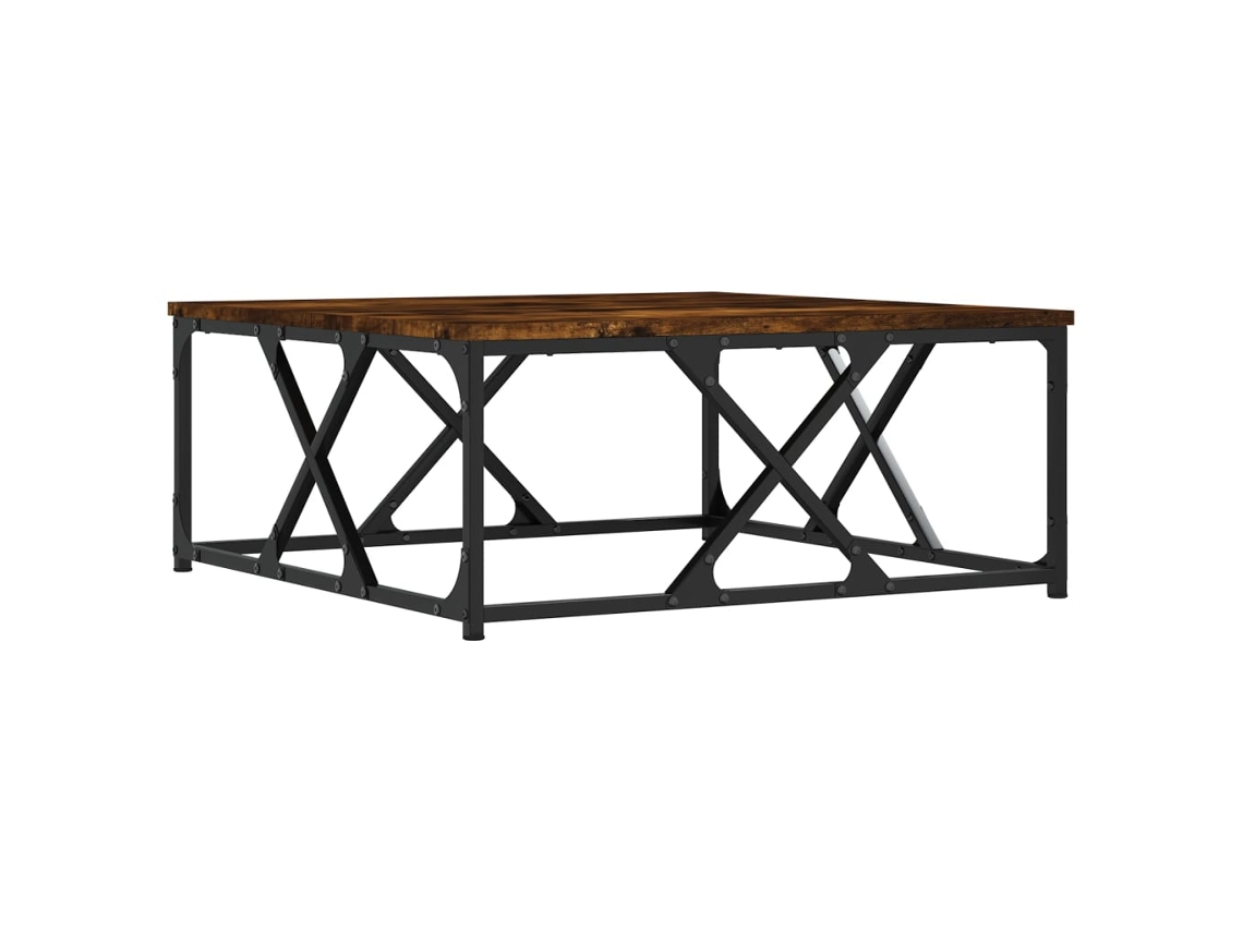 Maison Exclusive - Mesa De Centro Madera Contrachapada Roble Ahumado 70x70x30 Cm