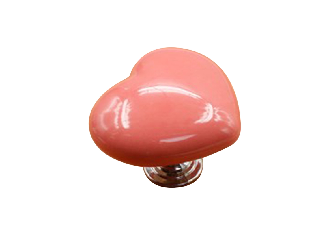 Botón universal de plástico rosa con forma de corazón para la cisterna del inodoro
