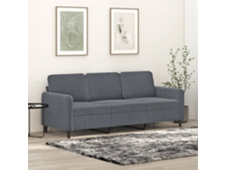 Sofá De 3 Plazas Terciopelo Gris Oscuro 180 Cm