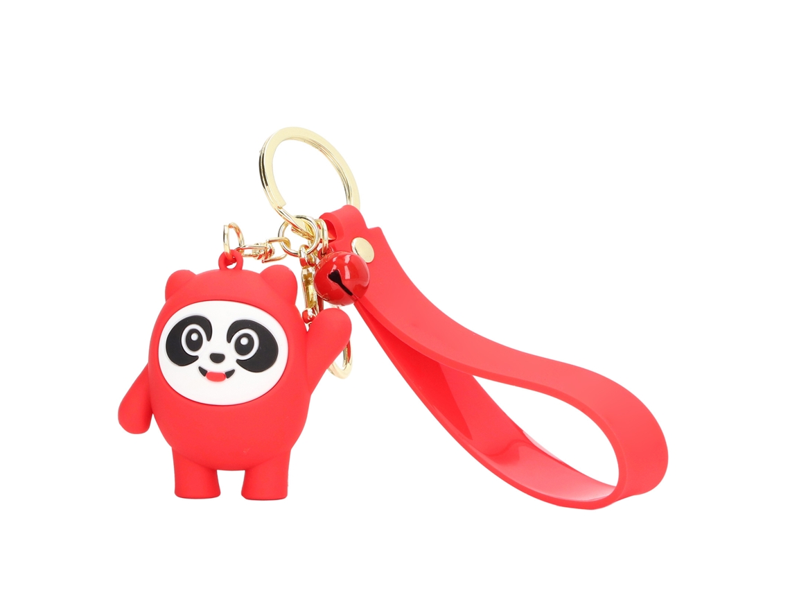 Llavero De Silicona Con Diseño De Panda, Mascota Olímpica De Invierno 2022, Para Bolso - Rojo