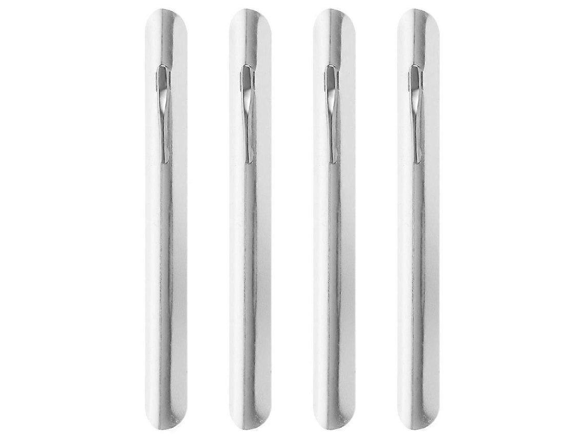 4pcs Rascador De Migas De Acero Inoxidable Para Mesa Counter Restaurante Escoba De Migas 15,00x1,50x0,20cm Plata