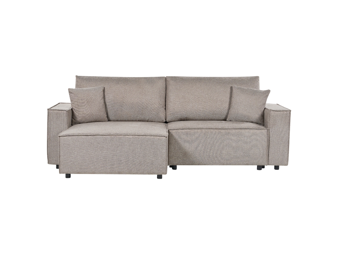 Sofá esquinero BELIANI Karila de Poliéster Beige 250x150x85