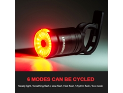 Luz Trasera Inteligente Para Bicicleta Led Con Sensor De Freno, Cargable Usb, Luz De Advertencia De Seguridad