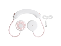 Ventilador de cuello portátil con humidificador, blanco