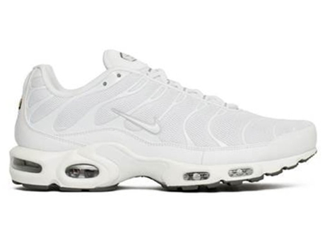 Tenis Deportivas NIKE Air Max Plus Hombre (Blanco - Material Sintético, Tejido - 44,5)