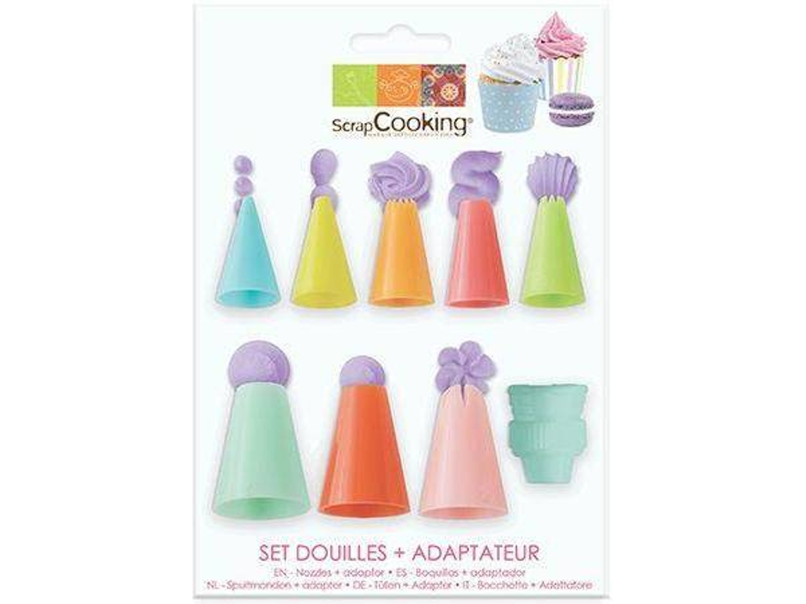 Boquilla Pastelera SCRAPCOOKING (Plástico - 8 Un)