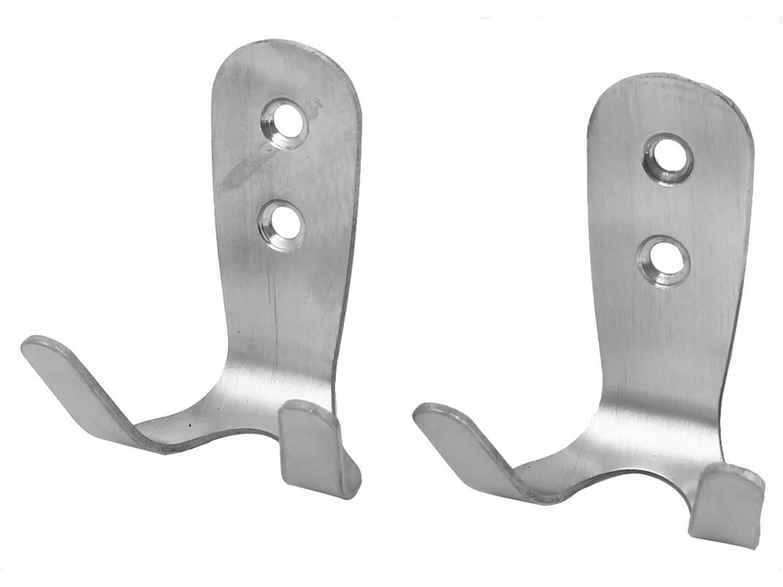 Juego de 2 accesorios de baño, gancho doble para ropa CHABERLU