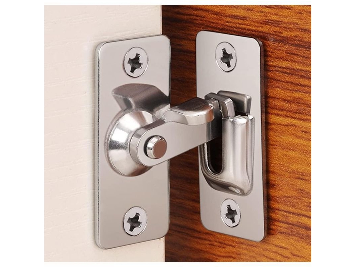 Cerradura De Acero Inoxidable En Ángulo Recto 90 Grados Para Cerramientos Deslizantes Cerros De Madera Ventanas Plata