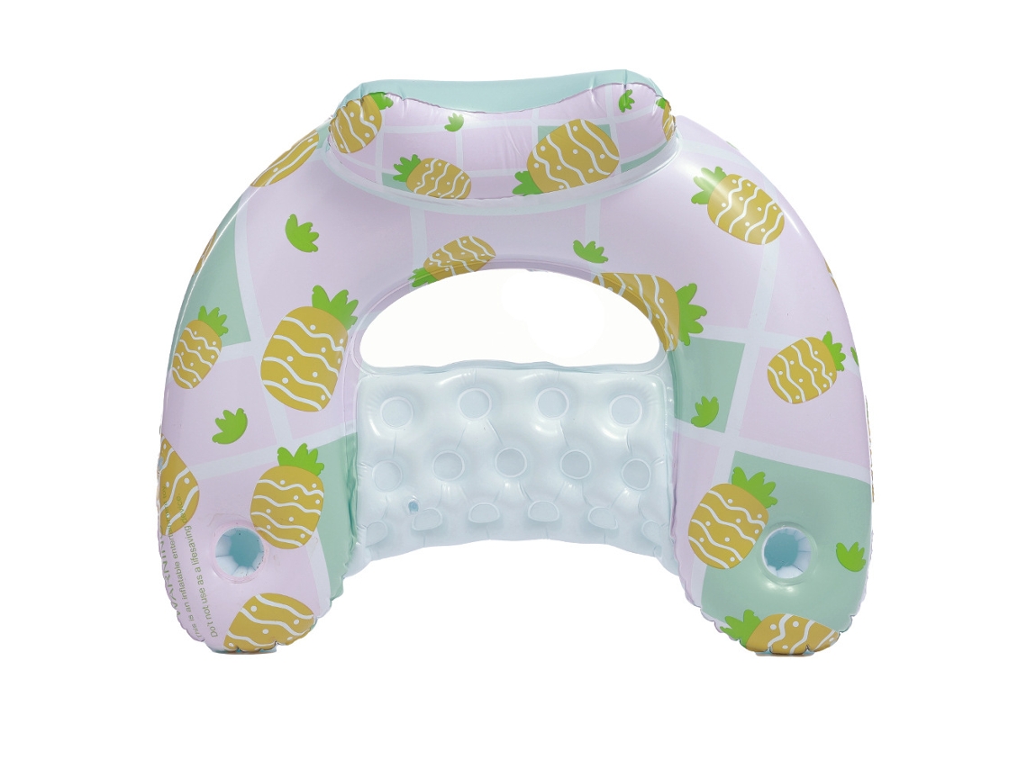 Silla Inflable Para Piscina Con Portavasos Y Respaldo Piña De Juguete Para Fiestas En La Piscina Siurn