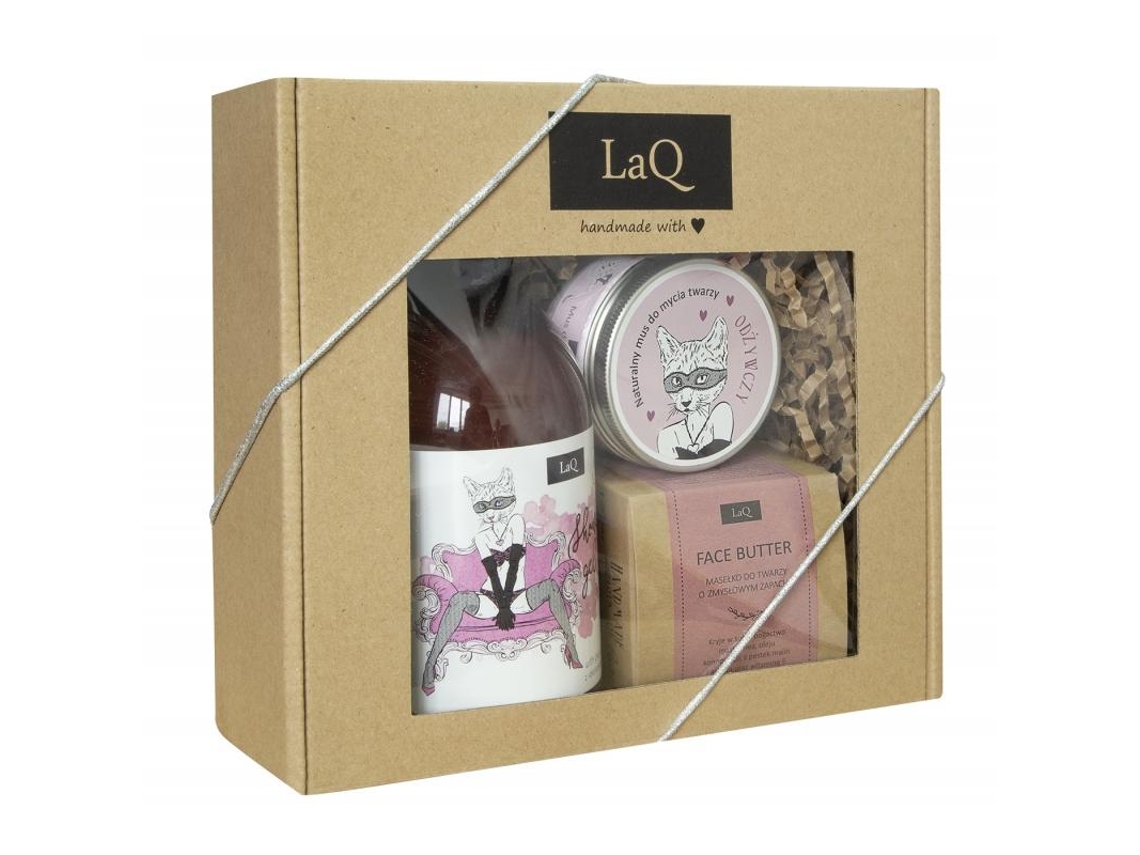 Set de regalo LAQ Hare (100 ml de gel de 500 ml + 50 ml mantequilla mousse + Cara) 1OP.