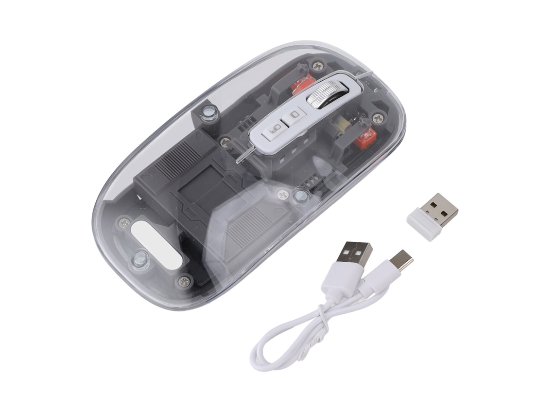 Ratón inalámbrico Bluetooth transparente