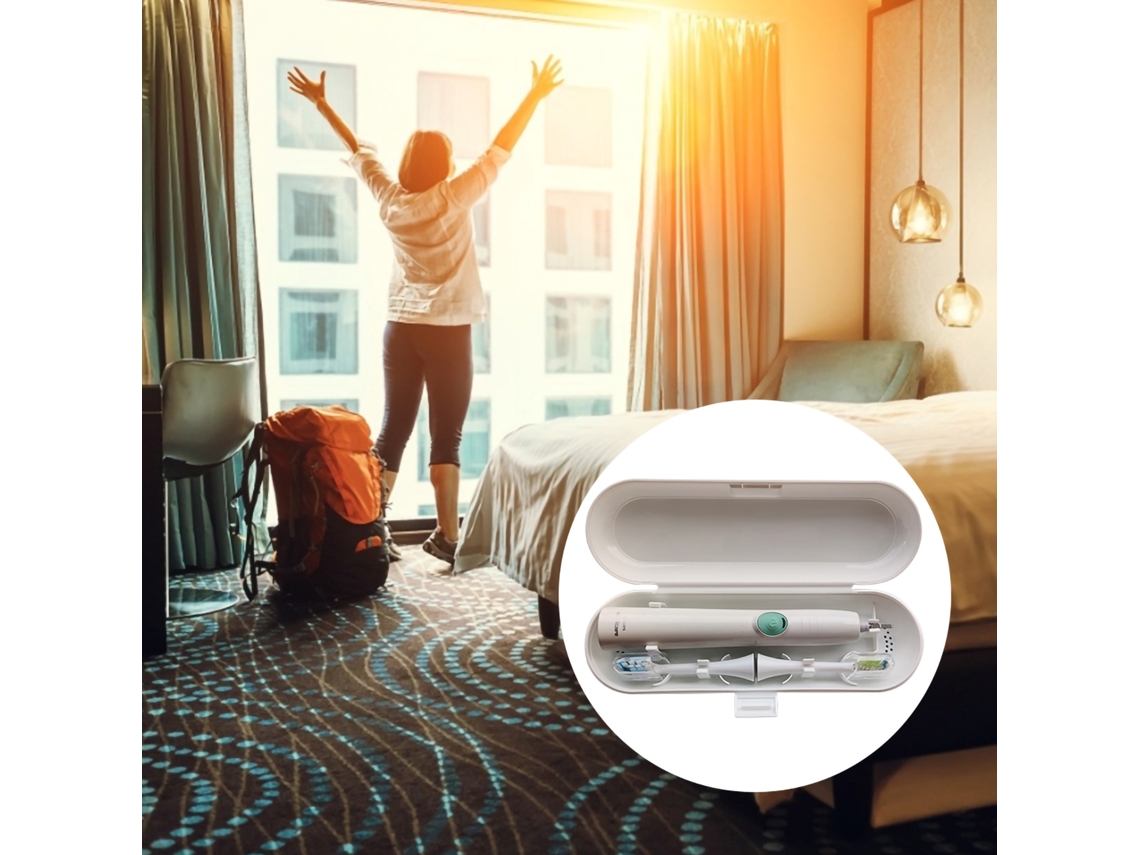 Estuche De Viaje Portátil Para Cabezales De Cepillos De Dientes Eléctricos Con Protección Y Almacenamiento.