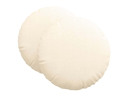 Cojines Para Asiento 2 Uds Crema Ø 60 Cm Tela De Pana