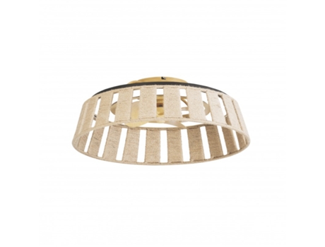 Ventilador De Techo FORLIGHT Con Lámpara Led Sin Aspas Con Pantalla De Cuerda Trenzada 6 Velocidades Luz Regulable