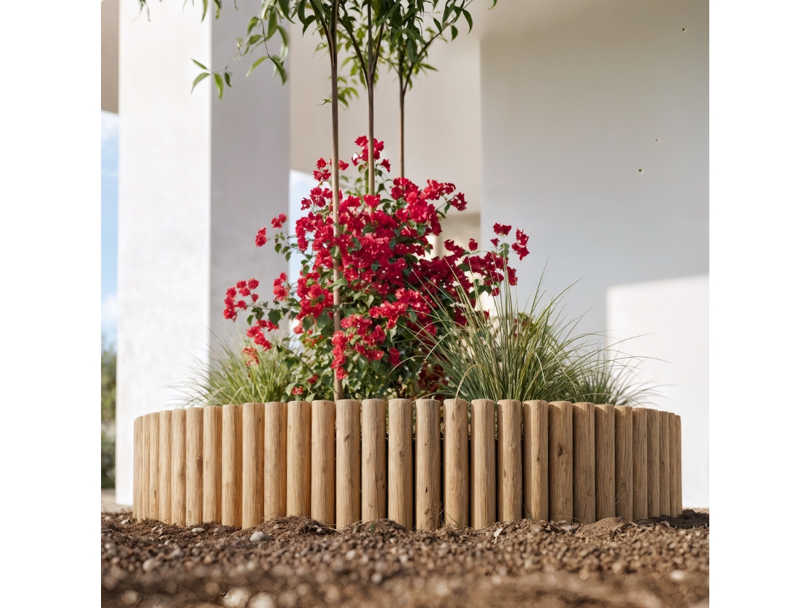 Rollo Talos con borde de madera 30x250x7 cm Nortene