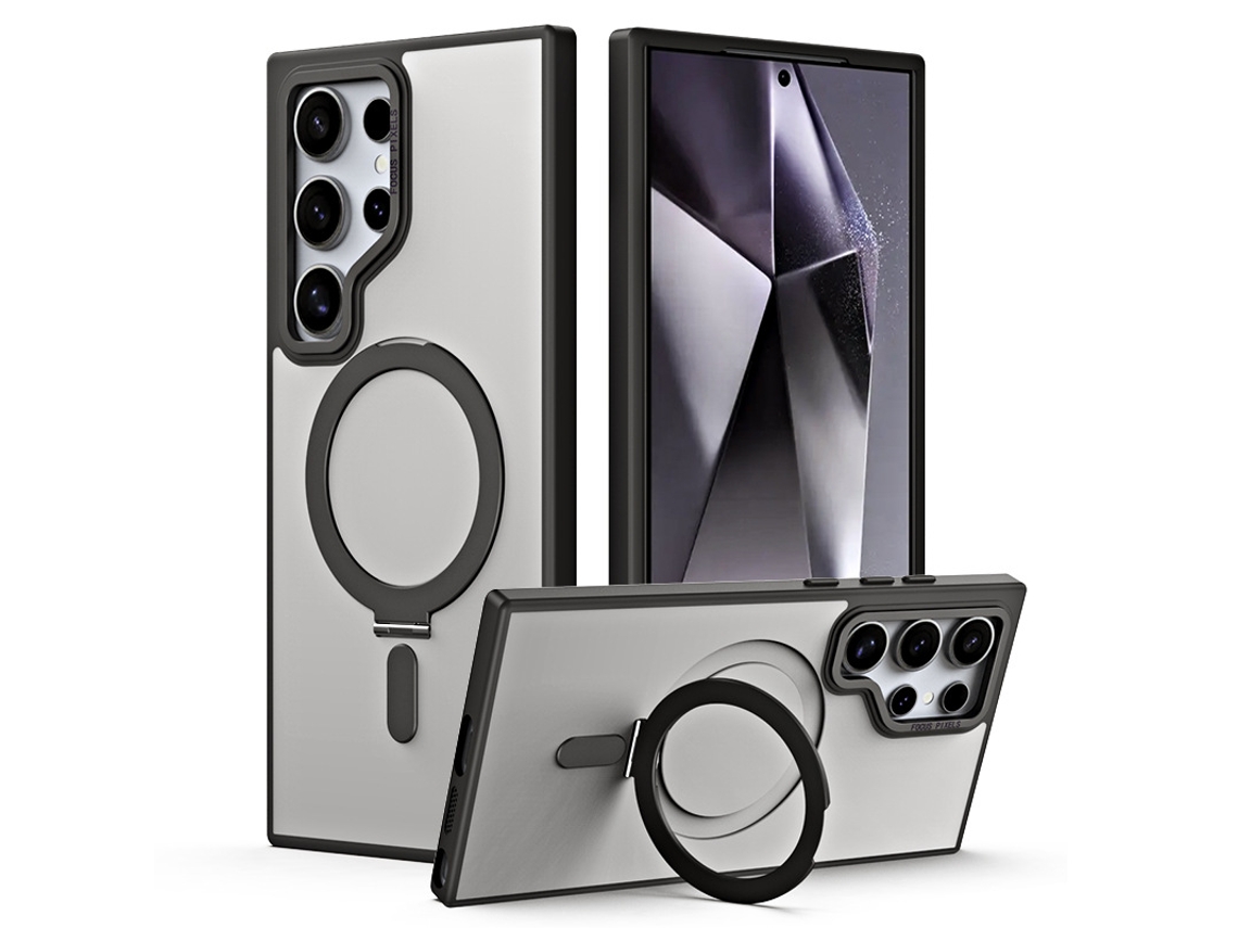 Nuevo Modelo De Funda Fulcrum Para Samsung S25, Con Carcasa Magnética Magsafe Anticaídas Y Esmerilada Para Galaxy S25 Ultra (negro)