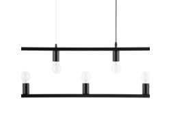Lámpara de techo BELIANI Bayas de Hierro Negro 100x4x127