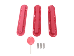 Juego De 3 Cajas De Aletas De Pvc Con Tornillos Y Llave Para Tabla De Surf Y Tabla De Paddle Surf - Rojo