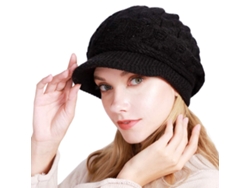 Gorro De Invierno Para Mujer De Punto - Gorra De Esquí En Acrílico - Perímetro 50-63 Cm - Negro