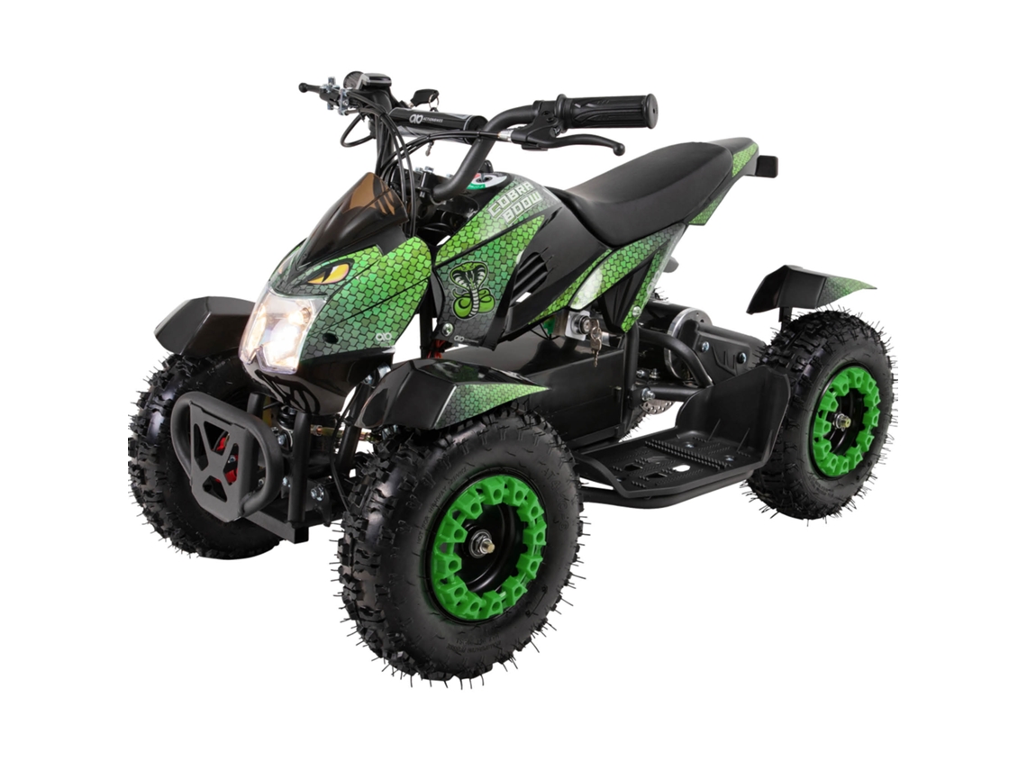 Quad Eléctrico Infantil Cobra, 800 Vatios, Hasta 24 Km/h, Apto A Partir De 8 Años, Suspensión, 3 Baterías De 12 V, Frenos De Disco.