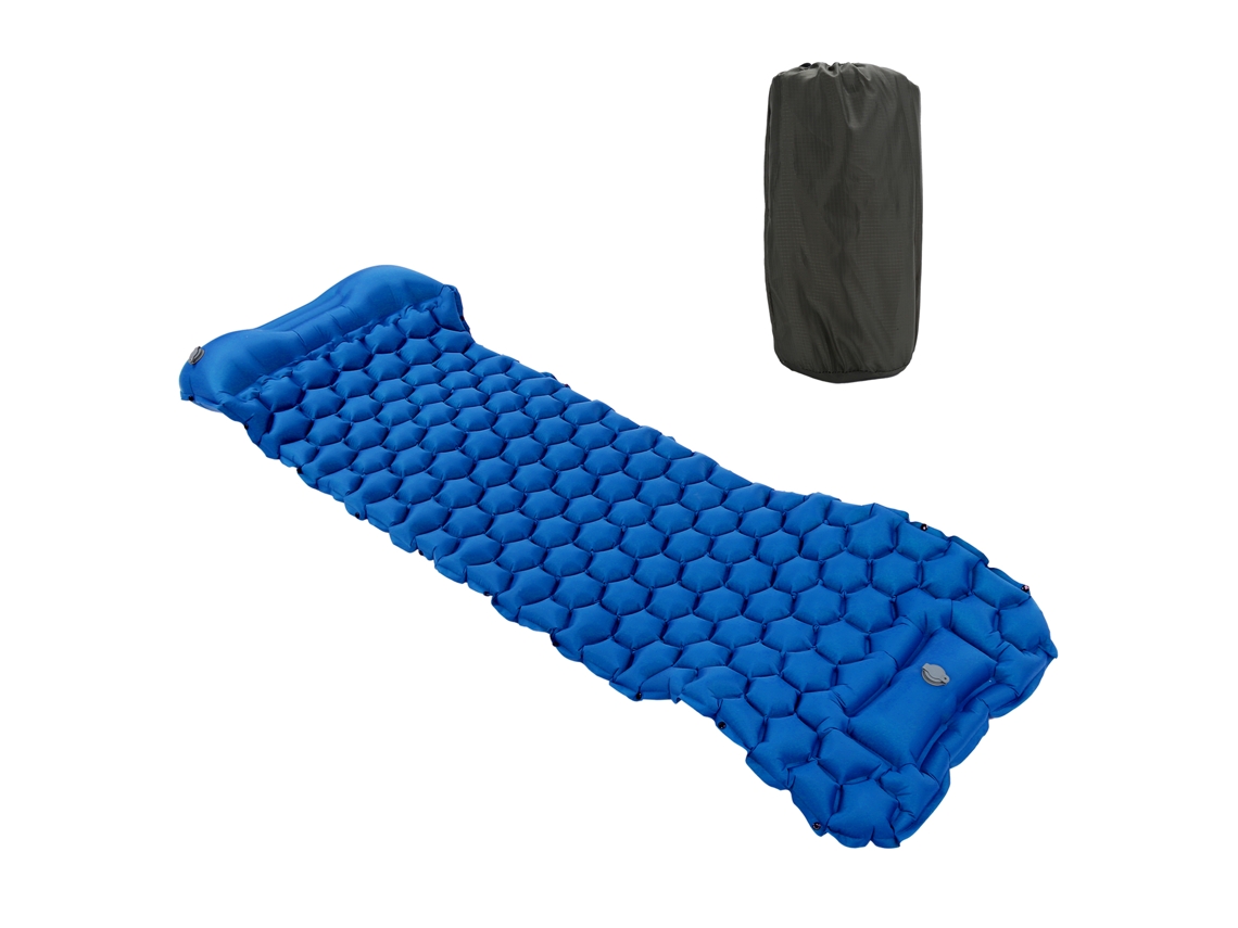Colchón Inflable Para Camping De Pie Colchoneta Para Carpa Senderismo Viajes Azul Real