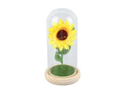 2026-decoración De Girasol Artificial Con Luz Led, Domo De Vidrio, Girasol Eterno, Adorno Luminoso Para Escritorio De Mujer