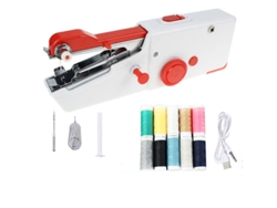 Máquina de coser portátil con herramienta para coser hilo, ideal para viajes, hogar y principiantes, color rojo Cuich