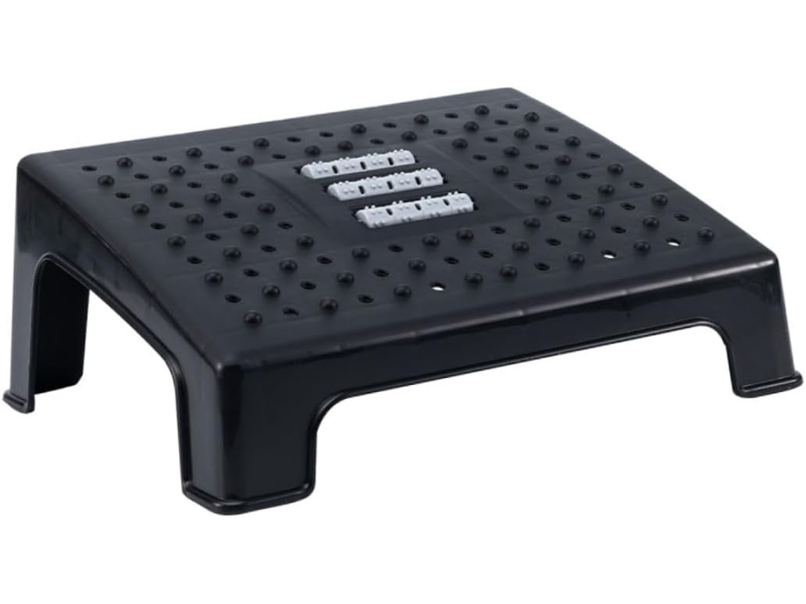 Taburete Ergonómico Antideslizante De Pp Negro Para Masaje De Pies, Ideal Para La Oficina Y Para Aliviar Las Piernas.